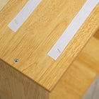 PawHut 21.3" H Pet Stairs for High Bed - Natural Wood-Cushion made of short plush on each step for added comfort 