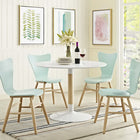Modway Whirl Round Dining Table - White-Matte Coated MDF Top