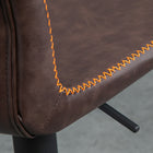 HOMCOM - Tabourets de bar pivotants en cuir PU hauteur comptoir - brun - paquet de 2-Couleur : Marron