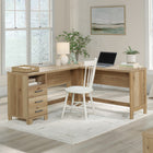Sauder - La Collection Rosedale Ranch Bureau en L - Finition Timber Oak-Tiroir à coulisses à extension complète pour dossiers suspendus de format lettre