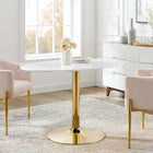 Modway Verne 48" Oval Dining Table - Gold White-MDF Tabletop