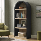 Modway Caleb 4 Arched Display Shelf Bookcase - Black-99 Lb Shelf Capacity