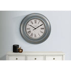 Monarch Specialties Clocks 30" Round Oversized Wall Clock - Antique Blue -Large oversized design for a bold statement, with an easy to read, printed roman numeric display that can be glanced at a distance