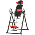 Soozier Folding Inversion Table with Safety Belt - 20°/40°/60° Adjustable - Red-Designed to improve blood circulation and posture