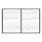 Brownline - 2026 Agenda hebdomadaire Essential - 11 po x 8-1/2 po - Noir - Anglais-Calendrier du mois passé, courrant et des 4 mois suivants sur chaque page double 
