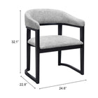 Zuo Anasa Dining Chair - Grey-6