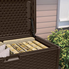Suncast - Coffre de terrasse extra-large en osier de 134 gallons - couleur Java-Dimensions intérieures : 51 po de largeur x 24,5 po de profondeur x 24,75 po de hauteur.