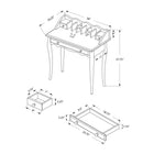Monarch Specialties 3103 36" Computer Desk - Antique White Traditional-A durably designed computer desk that is finished on all sides, easy to assemble with illustrated instructions and all hardware included.