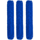 Gritt Commercial - Tête de vadrouille à poussière en microfibre bouclée - 60 po x 5 po - Bleu - Paquet de 3-La tête de vadrouille en microfibre assure un nettoyage efficace