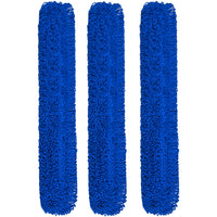 Gritt Commercial - Tête de vadrouille à poussière en microfibre bouclée - 60 po x 5 po - Bleu - Paquet de 3-La tête de vadrouille en microfibre assure un nettoyage efficace