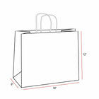 Eddie's 100% Recycled Kraft Shopper Paper Bag - 16" x 6" x 12" - Kraft - 100 Pack (226206-100)-16"W x 6"D x 12"H