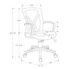 Monarch Specialties - 7357 Chaise de Bureau Ergonomique En Maille - Rouge-10