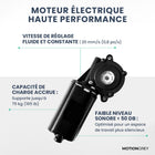 MotionGrey - Bureau assis-debout électrique Ergo2 réglable en hauteur, 40 po de largeur, avec réglages mémorisés - Noir-6