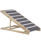 PawHut 14"-20"H Folding Dog Ramp with Non-Slip Carpet-Protects pet joints by preventing jumping, suitable for senior dogs 