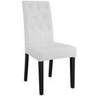 Modway Confer Dining Vinyl Side Chair - White-Modern dining chair