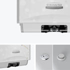 Kimberly-Clark - Distributeur automatique de savon et de desinfectant ICON, plaque de revêtement au motif de fleurs de cerisier-Entretien facile grâce à un choix de verrous à clé ou à bouton-poussoir qui peuvent être placés de chaque côté du distributeur.