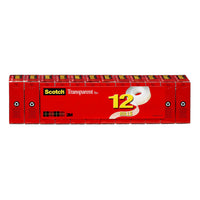 Scotch Transparent Tape - 3/4" x 1000" - 12 Pack-Classic glossy-finish