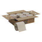 Georgia-Pacific - Essuie-mains en rouleau à enroulement mécanique Sofpull - Brun - 1000 pi - Paquet de 6-Les serviettes marron gaufrées à 1 épaisseur sont absorbantes et douces.