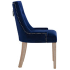 Modway Pose Performance Velvet Dining Chair - Navy - 2 Pack-Studded Nailhead Trim