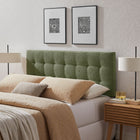 Modway Lily Upholstered King Size Headboard - Leaf-Biscuit Tufted Design