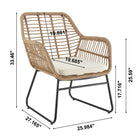 Manhattan Comfort Antibes Modern Patio 4-Person Conversation 4-Piece Set with Coffee Table - Tan/Cream-Removeable Cushions with Zipper. Made of High Quality Water Proof Fabric. Washable Fabric