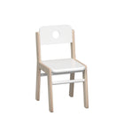 Beleduc Furniture - chaise de classe en bois Illiana - moyenne - blanc et bois naturel - ensemble de 3-Lot de 2 chaises