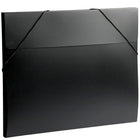 JAM Paper Plastic Portfolio with Elastic Closure Large - 11 x 15 x 1/2 - Black-Quantity: Sold Individually