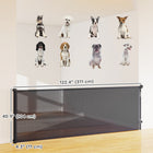 PawHut Retractable Dog Gate - Extends to 122" W-Screw-in mounting provides stability
