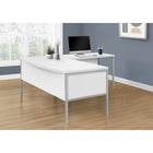 Monarch Specialties 48" L Computer Desk - White Laminate - Silver Metal-Easy to assemble with illustrated instructions and hardware included, this fashionable style desk will be ready to use in no time