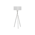 Monarch Specialties 62" H Contemporary Floor Lamp - Nickel Metal / Grey Shade-This contemporary 62"h high floor lamp with a sleek nickel metal tripod design and grey fabric shade adds a touch of modern elegance in a living room, bedroom, or office