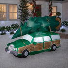 GEMMY Airblown Inflatable Christmas National Lampoon's Christmas Vacation Station Wagon with Tree and LEDs - 58" x 96"-Self-inflates in seconds
