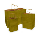 Eddie's - Sac à provisions en papier kraft 100 % recyclé - 8" x 4-3/4" x 10-1/4" - Or métallique - Paquet de 250-100% recyclé avec au moins 95% de fibres post-consommation.