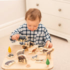 TickiT - Blocs en bois représentant des animaux sauvages - Lot de 15-Niveaux Prématernelle