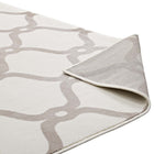 Modway - Beltara Treillis transitionnel en maillon de chaîne Tapis de 5 pi l x 8 pi L - Beige et ivoire-Haute densité / Tissé à la machine