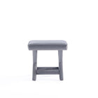 Manhattan Comfort - Abigail banc ottoman capitonné en velours style milieu du siècle 52 cm - gris-20,47 po L x 22 po l x 19,48 po H