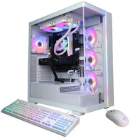 CyberPowerPC - PC de jeu Gamer Supreme - AMD Ryzen 7 8700F - AMD Radeon RX 9060 XT - 32 Go de RAM - SSD de 2 To - Windows 11 Famille - Blanc-Processeur puissant : Doté d’un processeur AMD Ryzen 7 8700F, il offre une puissance de traitement monstrueuse pour les applications et les jeux exigeants.