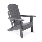 Lake Country HDPE Folding Adirondack Chair - Grey-Cup Holder