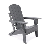 Lake Country - Chaise Adirondack pliante en PEHD - Gris-Porte-gobelet