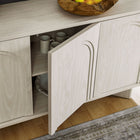 Modway Flux 55" Arched 3-Door Sideboard - White Wash-Non-Marking Foot Pads