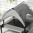 PawHut Elevated Cooling Dog Cot Bed with Canopy for Small and Medium Dogs - Light Grey-Oxford fabric resists tearing and ensures lasting durability 
