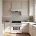 Kucht 30" KNG Series Pro Style Propane Gas Range - Stainless Steel/White-High-quality metal control knobs