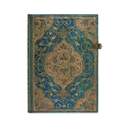 Paperblanks Midi Lined Clasp Closure Hardcover Journal - Turquoise Chronicles-240 pages, 21 lines per page