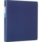 Staples® – Reliure standard avec porte-étiquette et anneaux en D, 1 po, bleu-Anneaux sans interstice permettant de facilement tourner les pages 