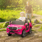 Qaba 12V Licensed Toyota Kids Electric RC Car - Pink-Multimedia center entertains children 