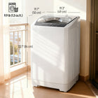 HOMCOM 1.3 cu ft Portable Full Automatic Washing Machine - White-Stainless steel tub resists rust, ensuring hygienic washing results