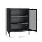 Manhattan Comfort Amelia 31.5" Modern Accent Cabinet - Black-Includes 2 Adjustable Shelves