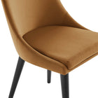 Modway Viscount Accent Performance Velvet Dining Chairs - Cognac - 2 Pack-10