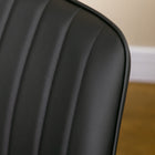 HOMCOM - Chaises de salle à manger, rembourrées en cuir PU pour cuisine - noir - lot de 2-Des embouts antidérapants fixés aux pieds de la chaise empêchent les rayures sur le sol