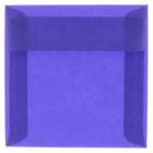JAM Paper - Enveloppes d'invitation carrées en vélin translucide - 6 po x 6 po - Bleu primaire - 25/paquet (PACV517)-Couleur : bleu primaire.
