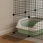 PawHut 4-Tier Cat Enclosure with Hammock, Platforms and Ramps - Black-Five doors facilitate easy interaction, feeding, and cleaning 